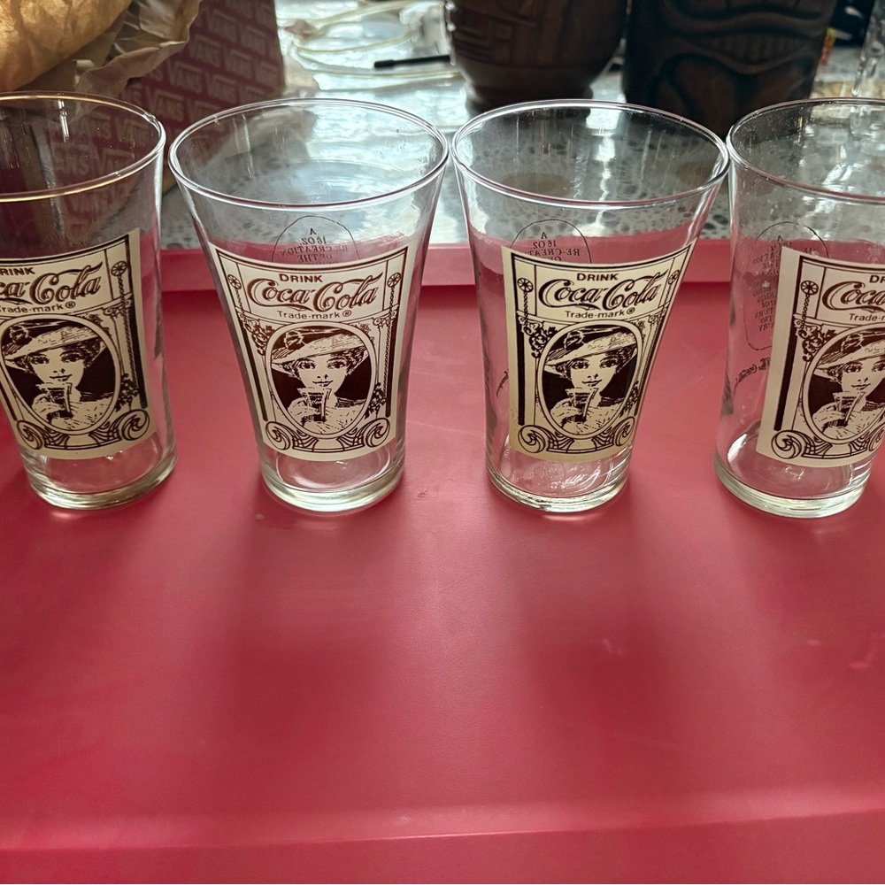 Coca Cola Classic Glass Set - Black and White Design